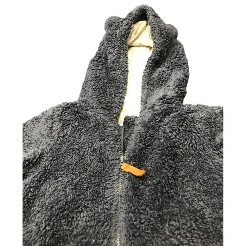 Carter one piece with hood and feet 9 months zipper 100 % polyester blue mittens